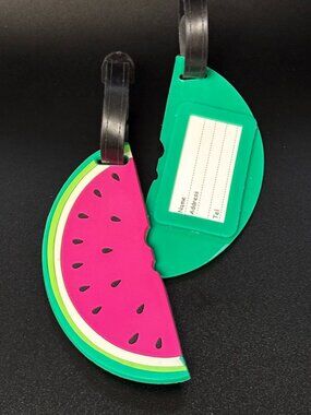 Watermelon Luggage Tag – Bright Summer Travel Bag Tag Cute Fruit Design